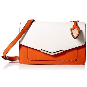 Orange and cream times arrow bag